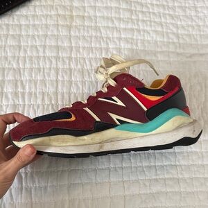 New Balance Burgundy Black Teal Accent Runner